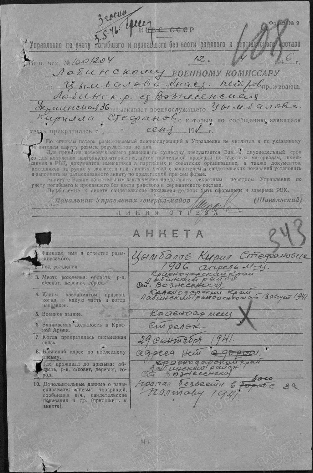 Цымбалов Кирилл Стефанович